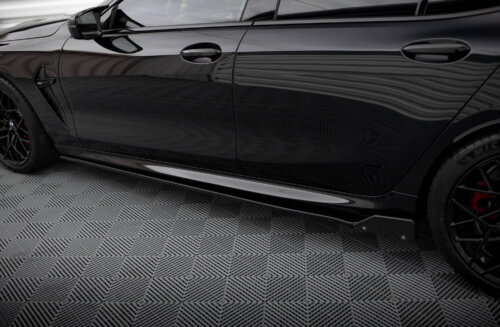 Maxton side skirt diffusers V.1 + Flaps for BMW M8 Gran Coupe F93 / 8 Gran Coupe M-Pack G16