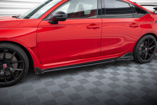 Maxton side skirt diffusers V.1 + Flaps for Honda Civic Type-R Mk 11