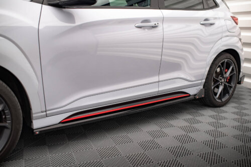 Maxton side skirt diffusers V.1 + Flaps for Hyundai Kona N Mk1