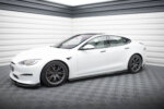 Maxton side skirt diffusers V.1 for Tesla Model S Plaid Mk1 Facelift