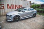 Maxton side skirt diffusers V.2 for Audi S3 / A3 S-Line Sedan 8V Facelift