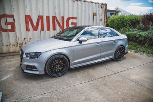 Maxton side skirt diffusers V.2 for Audi S3 / A3 S-Line Sedan 8V Facelift