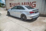 Maxton side skirt diffusers V.2 for Audi S3 / A3 S-Line Sedan 8V Facelift