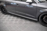 Maxton side skirt diffusers V.2 for Audi S3 / A3 S-Line Sportback 8V / 8V Facelift
