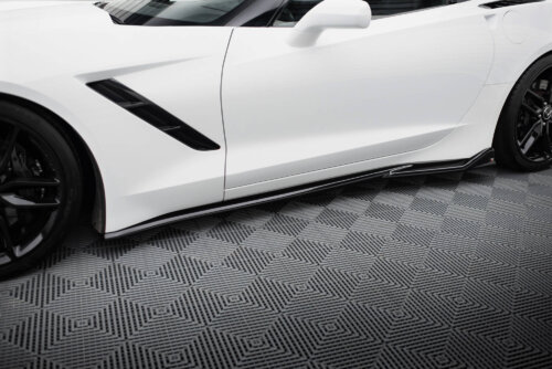 Maxton side skirt diffusers V.2 for Chevrolet Corvette Stingray C7