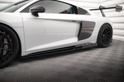Maxton Side Skirts Diffusers V.2+ Flaps Audi R8 Mk2 Facelift