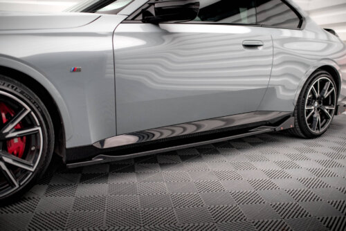 Maxton side skirt diffusers V.2 + Flaps for BMW 2 Coupe M-Pack / M240i G42