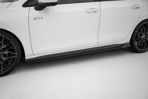 Maxton side skirt diffusers V.2 + Flaps for Volkswagen Golf GTI / GTE / GTI Clubsport / GTD / R-Line Mk8