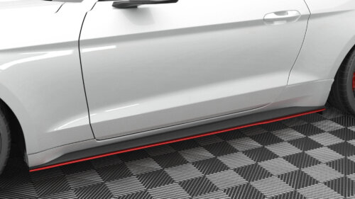 Maxton side skirt diffusers V.2 for Ford Mustang Mk6 Facelift