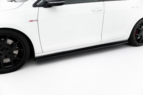Maxton side skirt diffusers V.2 for Volkswagen Golf GTI / GTD Mk7 / Mk7 Facelift (narrow)