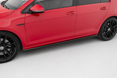 Maxton side skirt diffusers V.2 for Volkswagen Golf R / R-Line Mk7 Facelift