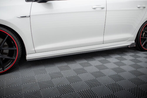 Maxton Side Skirts Diffusers V.3 + Flaps Volkswagen Golf R / R-Line Mk7