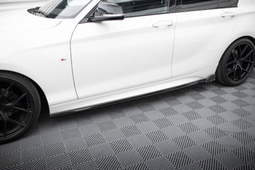 Maxton Side Skirts Diffusers V.4 + Flaps BMW 1 M-Pack / M140i F20 Facelift