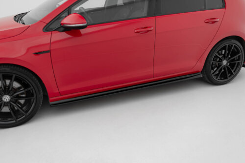 Maxton side skirt diffusers V.4 for Volkswagen Golf R / R-Line Mk7 Facelift