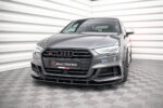 Maxton Street Pro front splitter for Audi S3 / A3 S-Line Sportback 8V Facelift