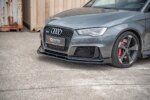Maxton Street Pro front splitter + Flaps for Audi RS3 8V Sportback
