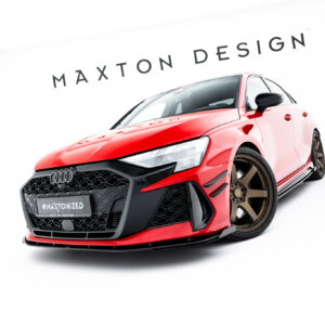 Maxton Street Pro front splitter + Flaps for Audi RS3 Sedan 8Y Facelift