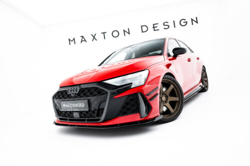 Maxton Street Pro front splitter + Flaps for Audi RS3 Sedan 8Y Facelift
