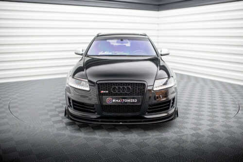 Maxton Street Pro front splitter + Flaps for Audi RS6 Avant C6