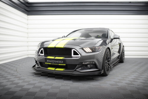 Maxton Street Pro front splitter + flaps for Ford Mustang GT Mk6