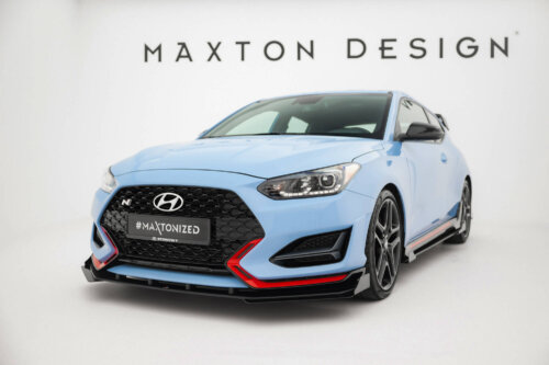 Maxton Street Pro front splitter + flaps for Hyundai Veloster N Mk2