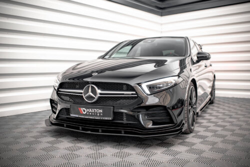 Maxton Street Pro front splitter + flaps for Mercedes A35 AMG / AMG-Line Aero Pack W177
