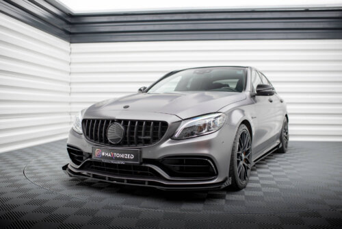 Maxton Street Pro front splitter + flaps for Mercedes-AMG C63 Sedan / Estate W205 Facelift