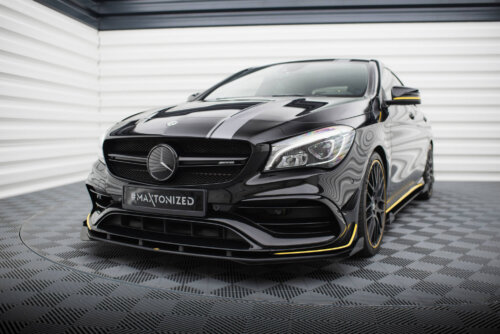 Maxton Street Pro front splitter + flaps for Mercedes-AMG CLA 45 Aero C117 Facelift