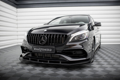 Maxton Street Pro front splitter + flaps for Mercedes-Benz A AMG-Line W176 Facelift