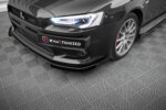 Maxton Street Pro front splitter + flaps for Mitsubishi Lancer EVO X