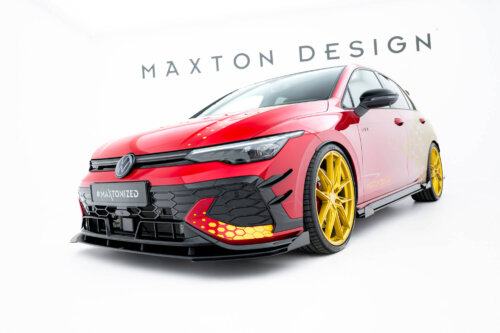 Maxton Street Pro front splitter + flaps for Volkswagen Golf GTI Clubsport Mk8 Facelift