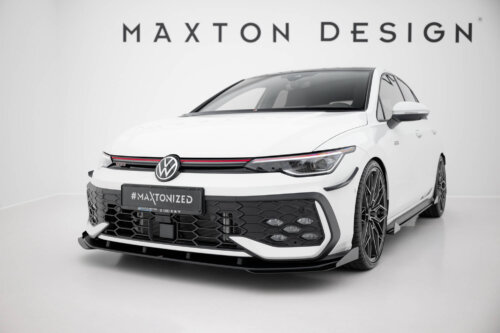 Maxton Street Pro front splitter + flaps for Volkswagen Golf GTI / GTE / R-Line Mk8 Facelift