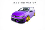 Maxton Street Pro front splitter + flaps for Volkswagen Golf R Hatchback Mk8 Facelift