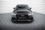 Maxton Street Pro front splitter V.1 + Flaps for Audi RS3 Sedan 8V Facelift