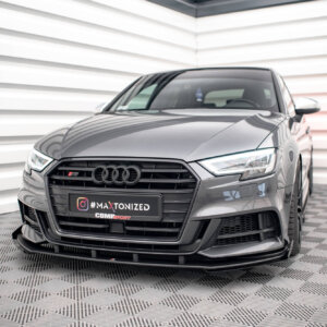 Maxton Street Pro prednji splitter V.1 + Flaps za Audi S3 / A3 S-Line Sportback 8V Facelift
