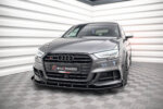 Maxton Street Pro prednji splitter V.1 + Flaps za Audi S3 / A3 S-Line Sportback 8V Facelift