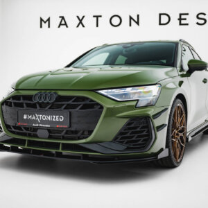 Maxton Street Pro front splitter V.1 + Flaps for Audi S3 Sportback / A3 S-line Sportback 8Y Facelift