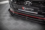 Maxton Street Pro front splitter V.1 + Flaps for Hyundai I20 N Mk3