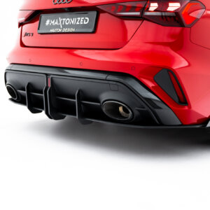 Maxton Street Pro rear diffuser + Flaps for Audi RS3 Sedan 8Y Facelift