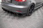 Maxton Street Pro rear side splitters for Audi S3 Sportback 8V Facelift
