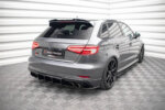 Maxton Street Pro rear side splitters for Audi S3 Sportback 8V Facelift