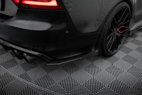 Maxton Street Pro rear side splitters + Flaps for Audi A7 S-Line C7