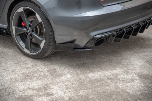 Maxton Street Pro rear side splitters + Flaps for Audi RS3 8V Sportback
