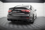 Maxton Street Pro rear side splitters + Flaps for Audi RS3 Sedan 8V Facelift