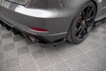 Maxton Street Pro rear side splitters + Flaps for Audi S3 Sportback 8V Facelift