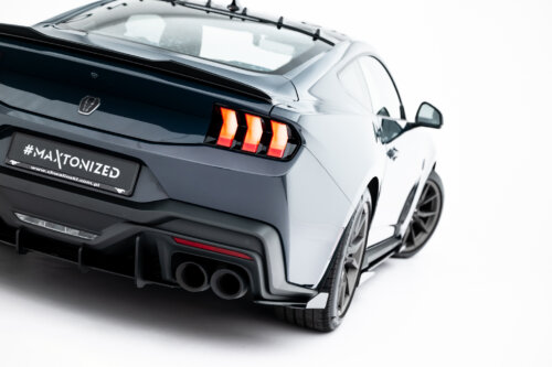 Maxton Street Pro rear side splitters + Flaps for Ford Mustang Dark Horse Mk7