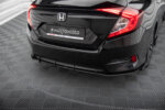 Maxton Street Pro rear side splitters + Flaps for Honda Civic Mk10