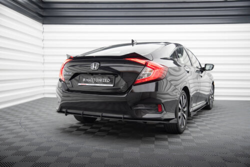 Maxton Street Pro rear side splitters + Flaps for Honda Civic Mk10