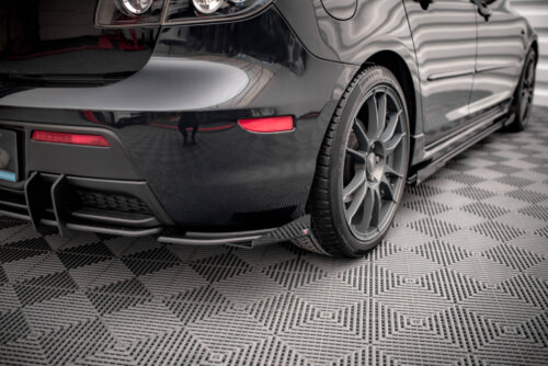 Maxton Street Pro rear side splitters + Flaps for Mazda 3 MPS Mk1 US-Spec Version