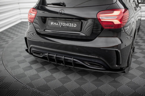 Maxton Street Pro rear side splitters + Flaps for Mercedes-Benz A AMG-Line W176 Facelift